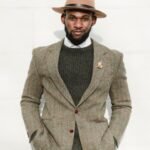 Men’s Classic Tweed Blazer – Tailored Jacket for Smart-Casual and Formal Wear