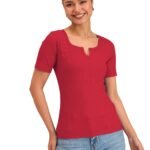 barcino Beige Ribbed V-Neck