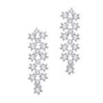 Snowflake Crystal Drop Earrings
