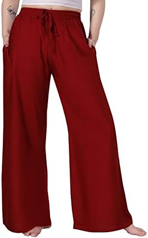 Women’s and Girls Cotton Reyon Regular Fit Palazzo Pants – Available Size – L,