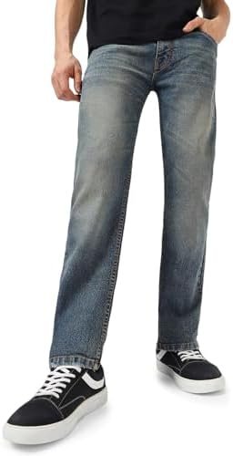Men's Regular Fit Washed Jeans Stretchable