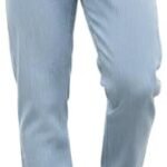 Men’s Straight Fit Washed Denim Jeans Stretchable