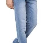 Men’s Light Blue Slim Fit Washed Jeans Stretchable