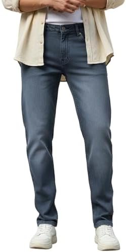 Men's Regular Fit Washed Jeans Stretchable