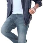 Men’s Stretch Fit Mid Rise Washed Bootcut Jeans Stretchable