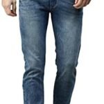 Men’s Light Blue Slim Fit Whisker Washed Jeans Stretchable