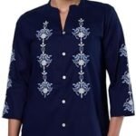 Women’s Pure Cotton Embroidered Short Kurti | Tunic | Short Kurta