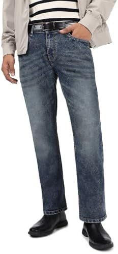 Men's Stretch Fit Mid Rise Washed Bootcut Jeans Stretchable