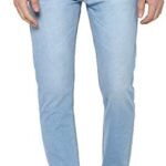 Men’s Ice Blue Slim Fit Washed Jeans Stretchable