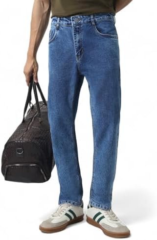 Men's Slim Fit Washed Denim Jeans Stretchable