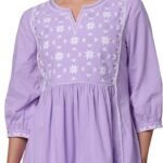 Women’s Pure Cotton Embroidered Short Kurti | Tunic | Short Kurta